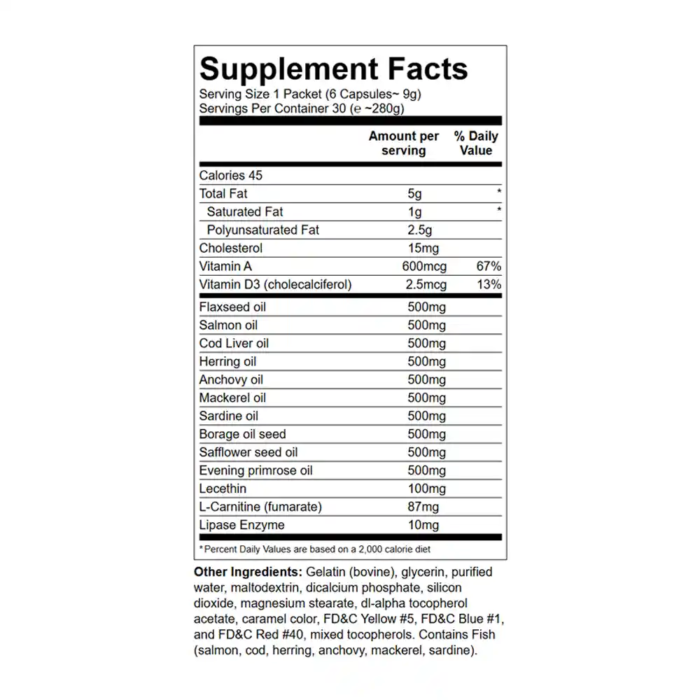 Animal Pak Advanced Omega (Omega-3 & Essential Fatty Acids) - Image 2