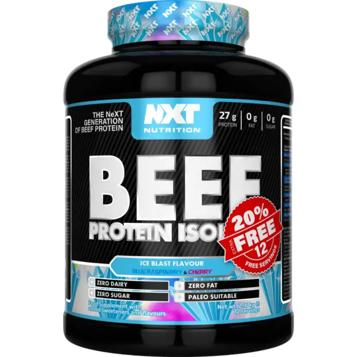 NXT Beef Protein Isolate 1.8kg+20% Extra FREE