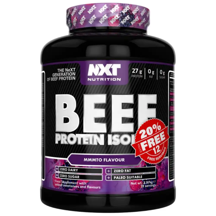 NXT Beef Protein Isolate 1.8kg+20% Extra FREE - Image 9