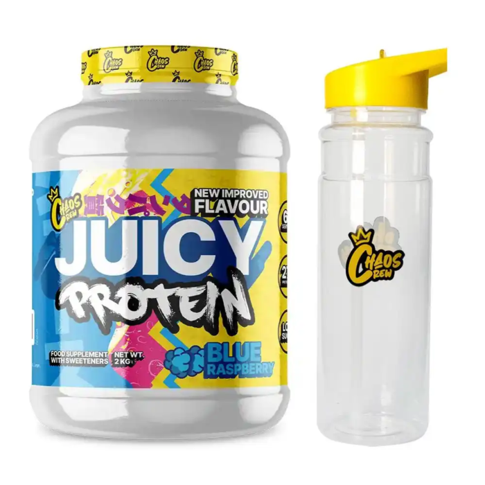 Chaos Crew Juicy Protein 2kg FREE Water Bottle