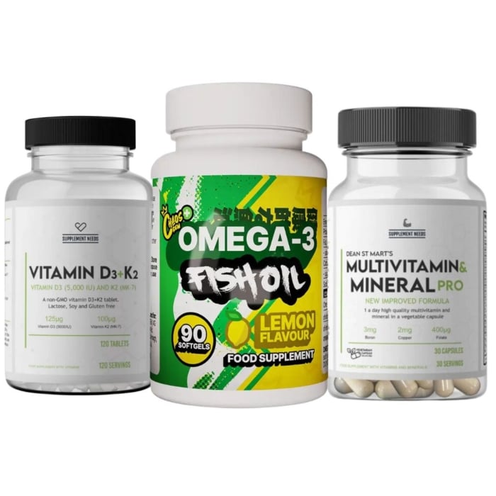 Everyday Vitamin Stack Omega 3, D3+K2 & Multi-Vitamin