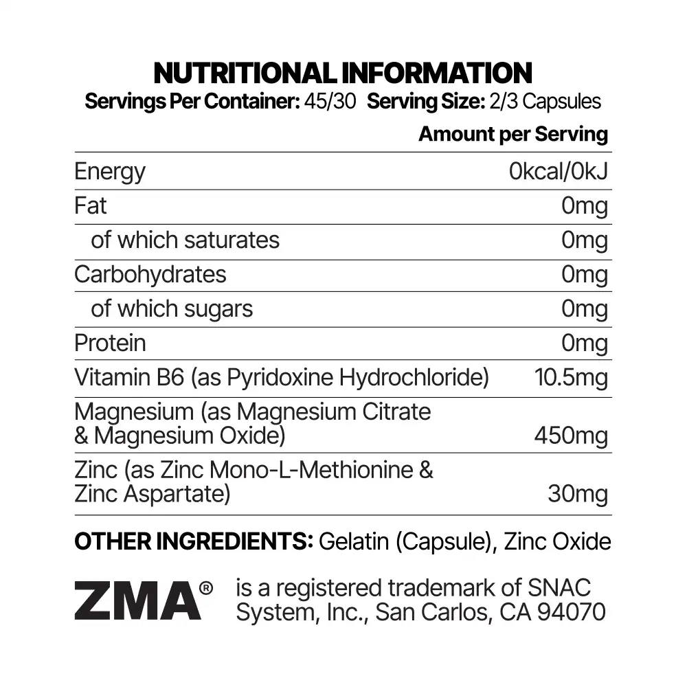 Cahso Crew ZMA - Zinc Magnesium & Vitamin B6 - Image 2